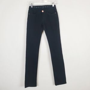 NWT EARNEST SEWN DECCA Black Straight Stretch Jean